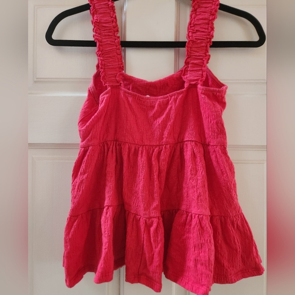 Altar'd State Red Ruffled Tank Top Large - Picture 2 of 2